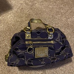 Purple coach purse